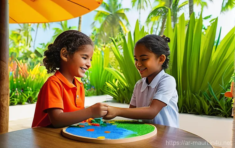 모리셔스 럭셔리 호텔 - **Prompt:** A romantic, ethereal scene of an exclusive private dinner set up on a secluded, pristine...