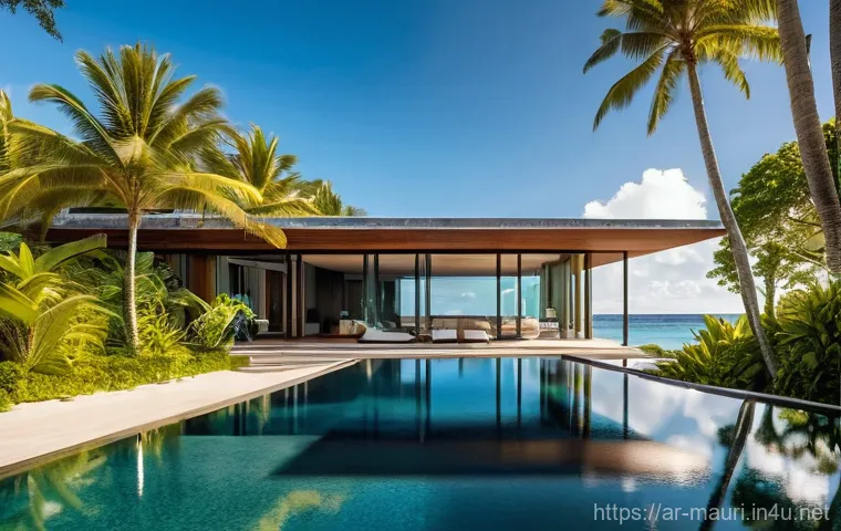 모리셔스 비즈니스 기회 - **Luxury Coastal Living in Mauritius:** An opulent, ultra-modern villa situated on a pristine, seclu...